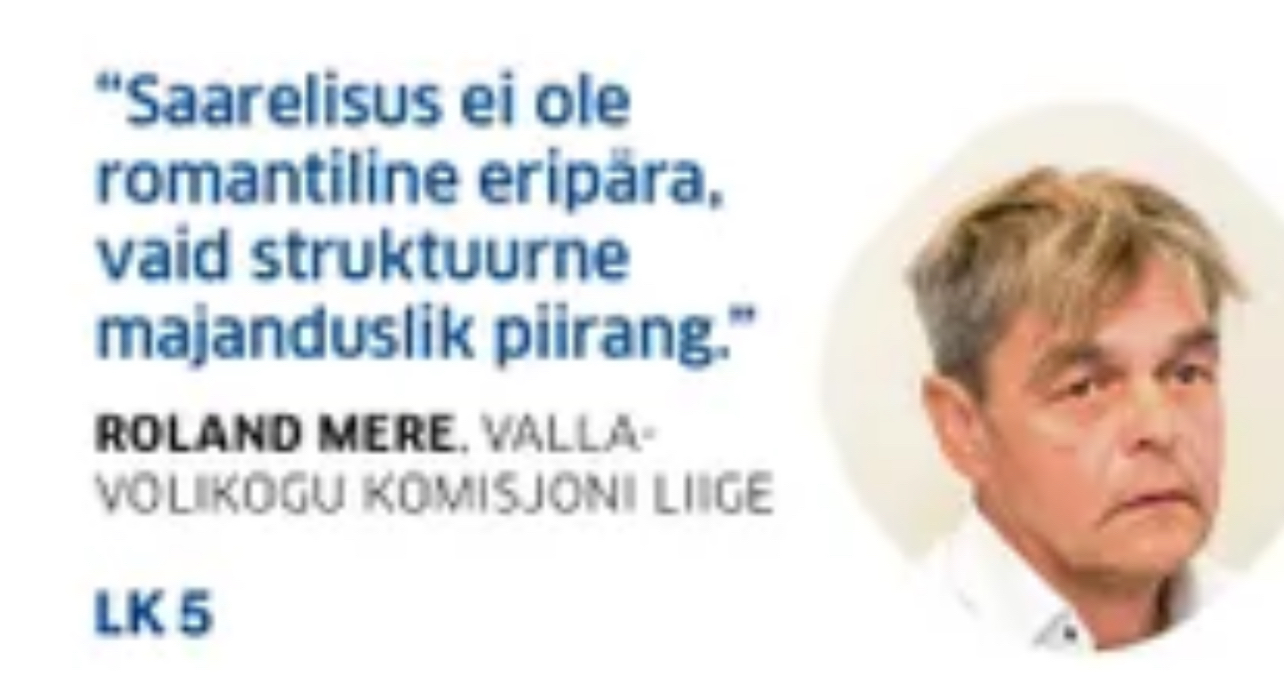   Ajalehe Saarte Hääl 13.jaanuari numbris on mitu olulist artiklit, mida võiksid lugeda sh Roland Mere artikkel saarelisuse teemal siin https://saartehaal.posti